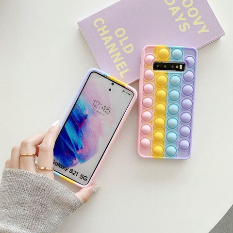 Image of Push Pop Bubble Fidget Toys 3D Soft Case For Samsung phone models