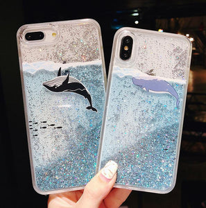 Quicksand Liquid Whale Phone Case for iPhone