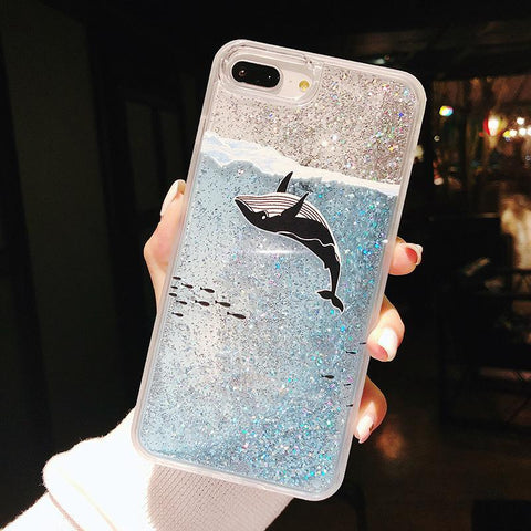 Image of Quicksand Liquid Whale Phone Case for iPhone