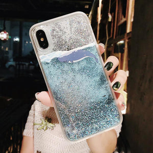 Quicksand Liquid Whale Phone Case for iPhone