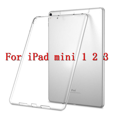 Image of Silicon Case For iPad Pro 11 12.9 2018 9.7 Clear Transparent Case Soft TPU Bumper Cover Tablet Case For iPad 2 3 4 5 6 Air Mini - All Fancy Phone Cases