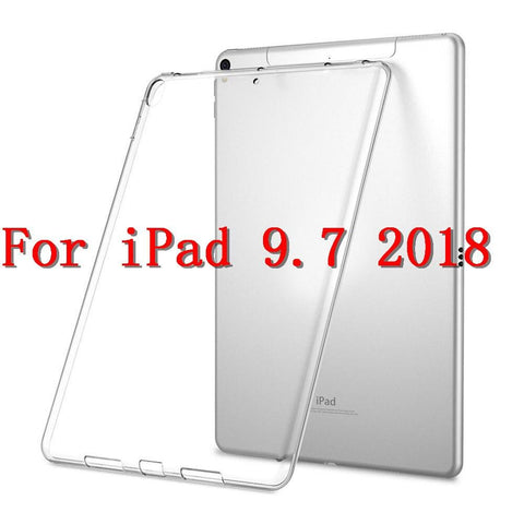 Image of Silicon Case For iPad Pro 11 12.9 2018 9.7 Clear Transparent Case Soft TPU Bumper Cover Tablet Case For iPad 2 3 4 5 6 Air Mini - All Fancy Phone Cases