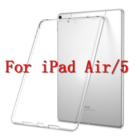 Image of Silicon Case For iPad Pro 11 12.9 2018 9.7 Clear Transparent Case Soft TPU Bumper Cover Tablet Case For iPad 2 3 4 5 6 Air Mini - All Fancy Phone Cases