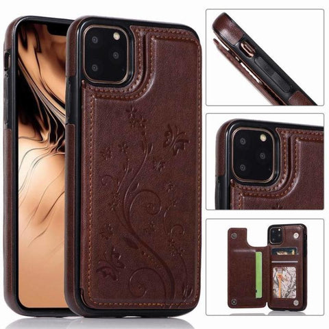 Image of Small Butterfly Embossed Leather Phone Case