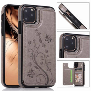 Small Butterfly Embossed Leather Phone Case