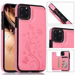 Small Butterfly Embossed Leather Phone Case