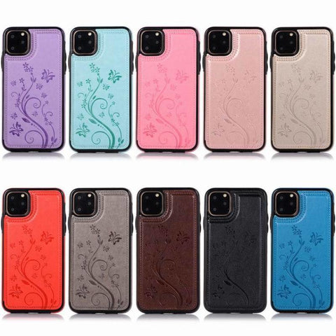 Image of Small Butterfly Embossed Leather Phone Case