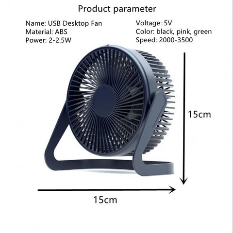 Image of Small USB Fan desktop 5 inch plug-in Mini fan