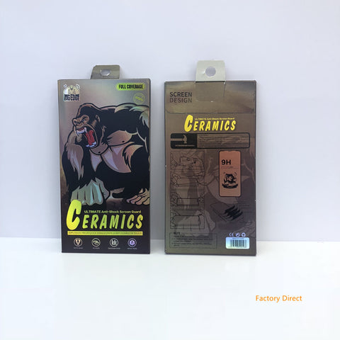 Image of Soft Paper box retail packaging for mobile phone screen protector glass film