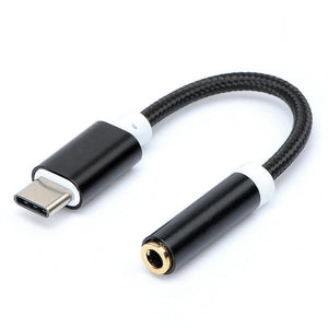 Digital Type-c to 3.5mm braided audio jack connector for all Samsung devices with Type C plug