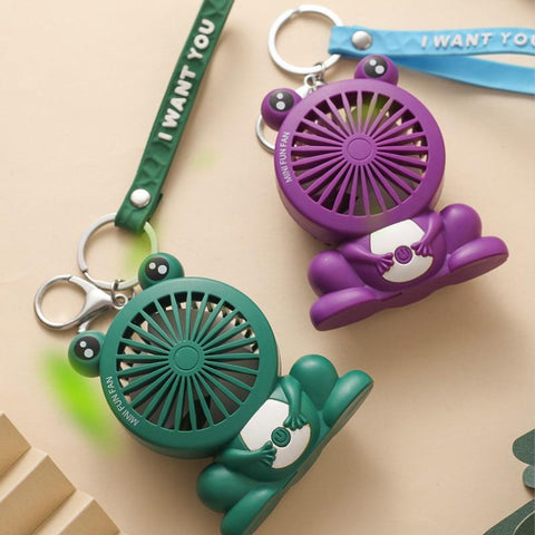 Image of Usb Small Fans Cartoon Unicorn Keychain Portable Mini Fan