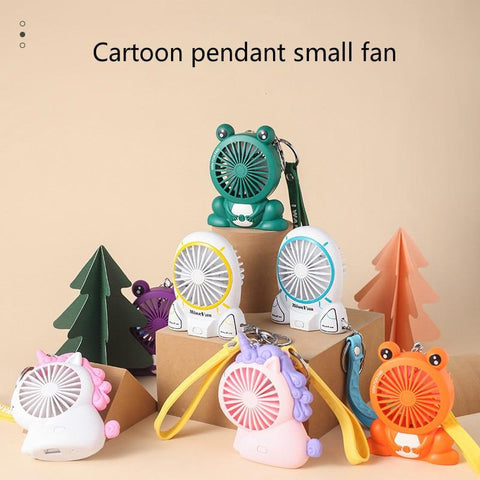 Image of Usb Small Fans Cartoon Unicorn Keychain Portable Mini Fan