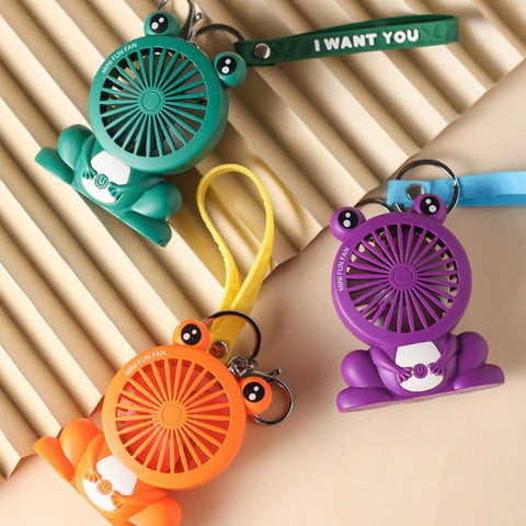 Image of Usb Small Fans Cartoon Unicorn Keychain Portable Mini Fan