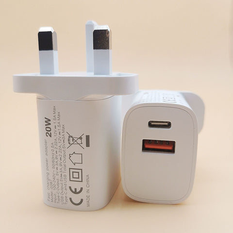 Image of 20W PD USB C phone Charger UK standard with CE Certificate UK regulations