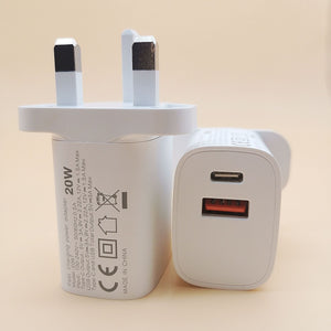 20W PD USB C phone Charger UK standard with CE Certificate UK regulations