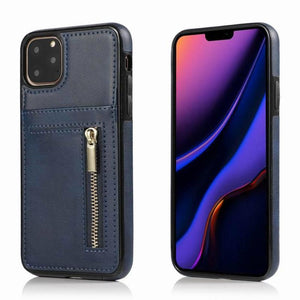 Zipper wallet case Leather phone case back cover for iphone 11 12 mini pro max