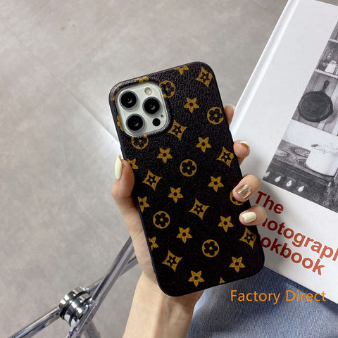 Image of Samsung Case A80 A10 A20 A30s A50 s A70 Classic LV brand pattern leather casing for Galaxy S9 plus S10 plus S20 S21 plus S30 ultra back cover