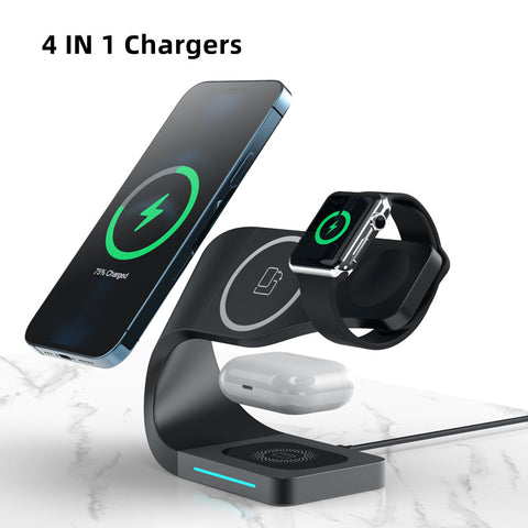 Image of NEW 4in1 design Fast Wireless Charger for new apple iPhone iWatch airpods USB charging port