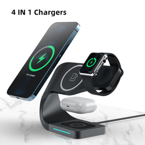 NEW 4in1 design Fast Wireless Charger for new apple iPhone iWatch airpods USB charging port