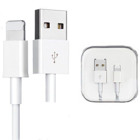 Image of AA+ White iPhone USB Cable Charger 2A speed fast charging