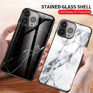 Marble design glass back cover case for One plus