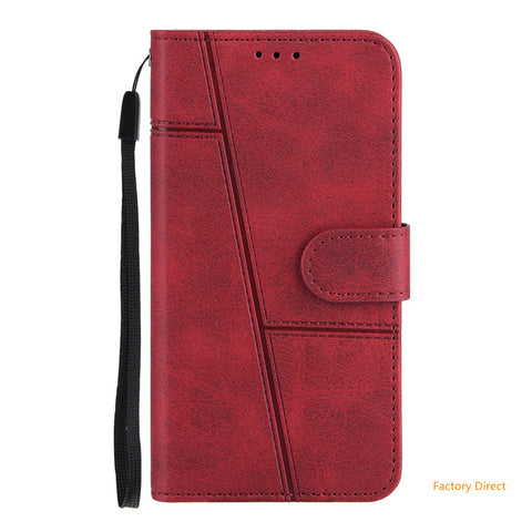 Image of Leather Flip case for Motorola G stylus 2021 MOTO G play G power 2021 Luxury Shockproof Leather flip cover with stand holder and card slot window hole wallet back cover For Moto G30 G40 G50 G60