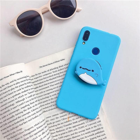 Image of Samsung Galaxy A50 A30 A40 A20 A10 A70 A60 A80 A7 2018 A10E Silicone cartoon phone holder case stand soft back cover Coque