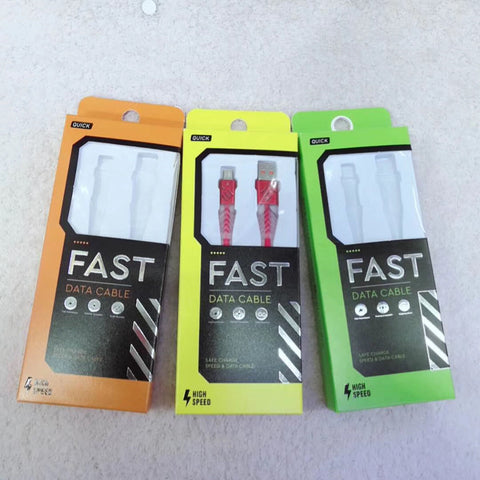 Image of 3Foot 2A Fast charging USB Data Cable Charger for iPhone IOS Android V8 Type C devices