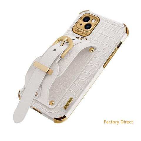 Image of New Crocodile leather case with wrist strap for Samsung A sery models