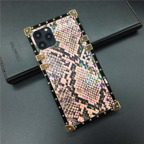 Image of Samsung Galaxy S20 Ultra S21 Plus Note 20 Ultra 10 9 8 S10 Plus S8 S9 A51 A50 A71 A70 Luxury Glitter Snake Cover Square Case