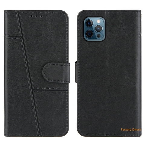 Image of Leather Flip case for Motorola G stylus 2021 MOTO G play G power 2021 Luxury Shockproof Leather flip cover with stand holder and card slot window hole wallet back cover For Moto G30 G40 G50 G60
