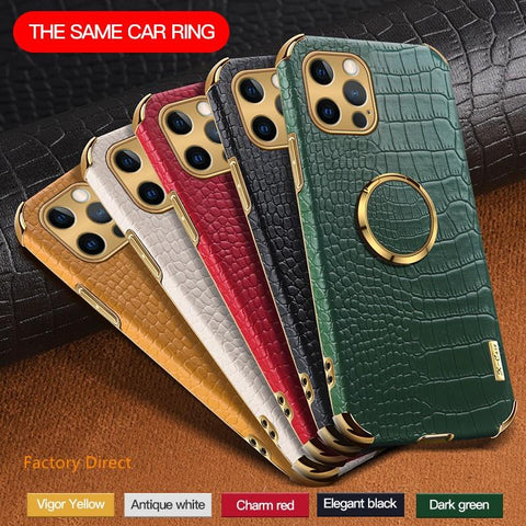 Image of Samsung Galaxy S Note sery case Crocodile leather design cover with ring holder