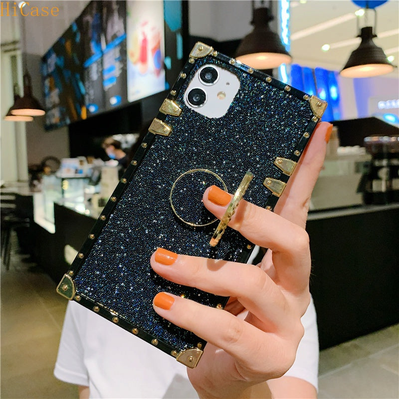 Bling Square Phone Case For iPhone 12 Pro Max 11 Xs Xr X