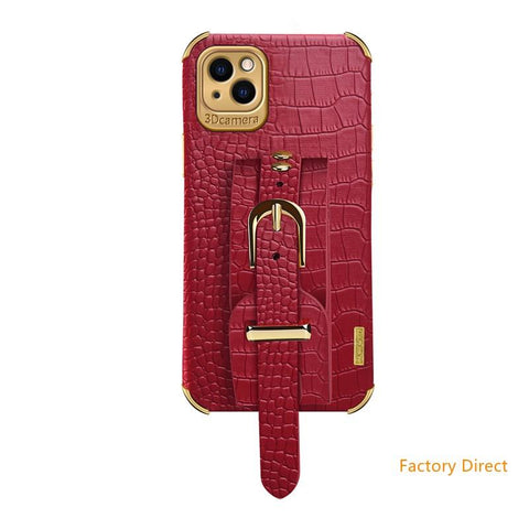 Image of New Crocodile leather case with wrist strap for Samsung S Note sery models