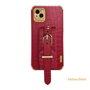 New Crocodile leather case with wrist strap for Samsung S Note sery models