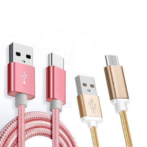 Image of 3Foot 2A Fast charging USB Data Cable Charger for iPhone IOS Android V8 Type C devices