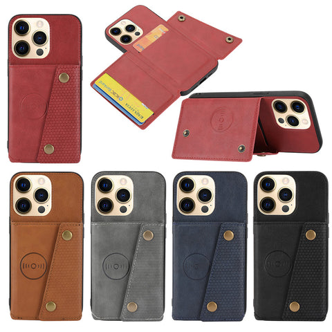 Image of Flip Leather Card Slot Holder Case For iPhone11 876 PLUS X Sery Wallet Phone Cover