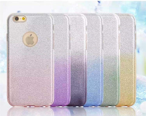 Image of Glitter phone case  Luxury Shiny 3 in 1 Cover for iPhone 11 pro max X xs xr 8 7 6 6s Plus