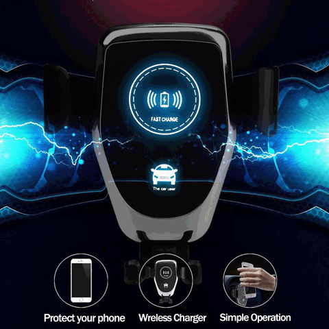 Image of Gravity car vent phone holder Magnetic Wireless Chargers for iPhone Android phones