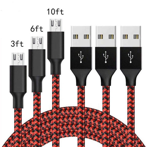 Image of New 2.4 A⚡️Fast Charging 3ft 6ft 10ft Nylon Braided Cable