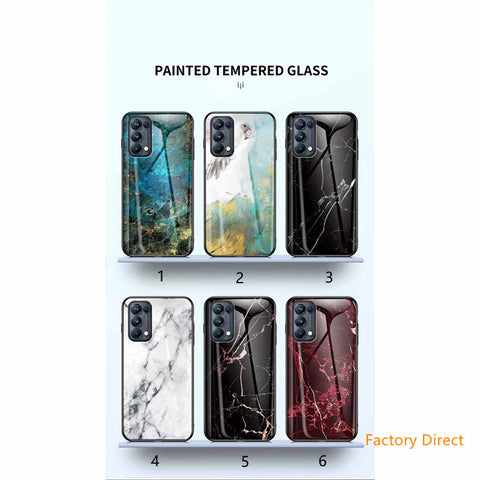 Image of Marble design glass back cover case for One plus