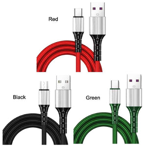 3A smart charging cable fast charger thick OD 3ft 5ft