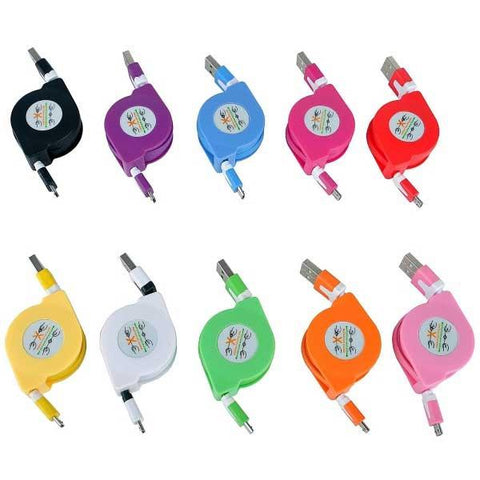 Image of Tangle free Retractable USB Cable Charger for iPhone Android