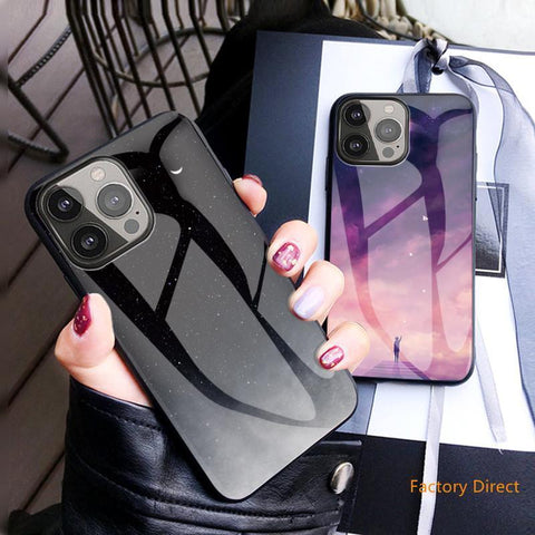 Image of Stars Sky design Tempered Glass phone Case For Motorala MOTO models