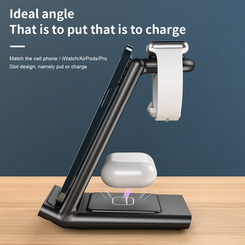 Image of 3in1 Fast charging Wireless Chargers for iPhone android phones iWatch airpods