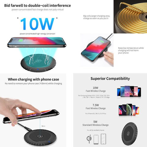 Image of wholesale wireless charger for new iphones cell phones bulks order