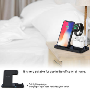 4 in 1 design Wireless Charger for new apple iPhone iWatch airpods apple pencil stand
