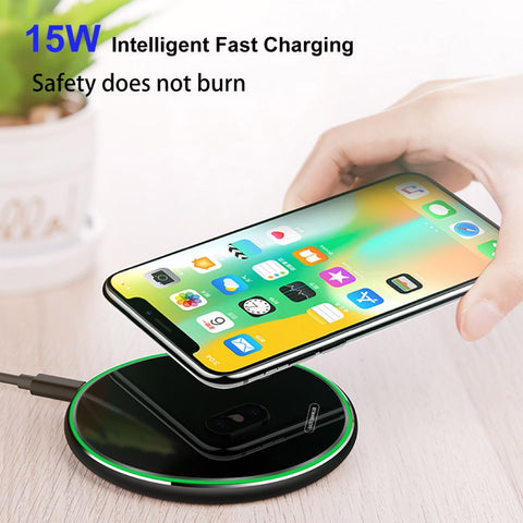 Image of Super Safe 15W Fast Charge Wireless Charger for smart phones