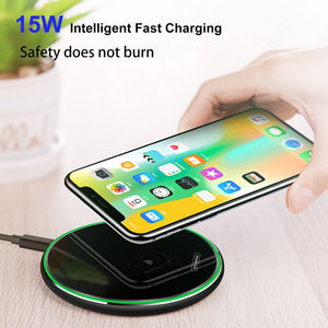 Super Safe 15W Fast Charge Wireless Charger for smart phones